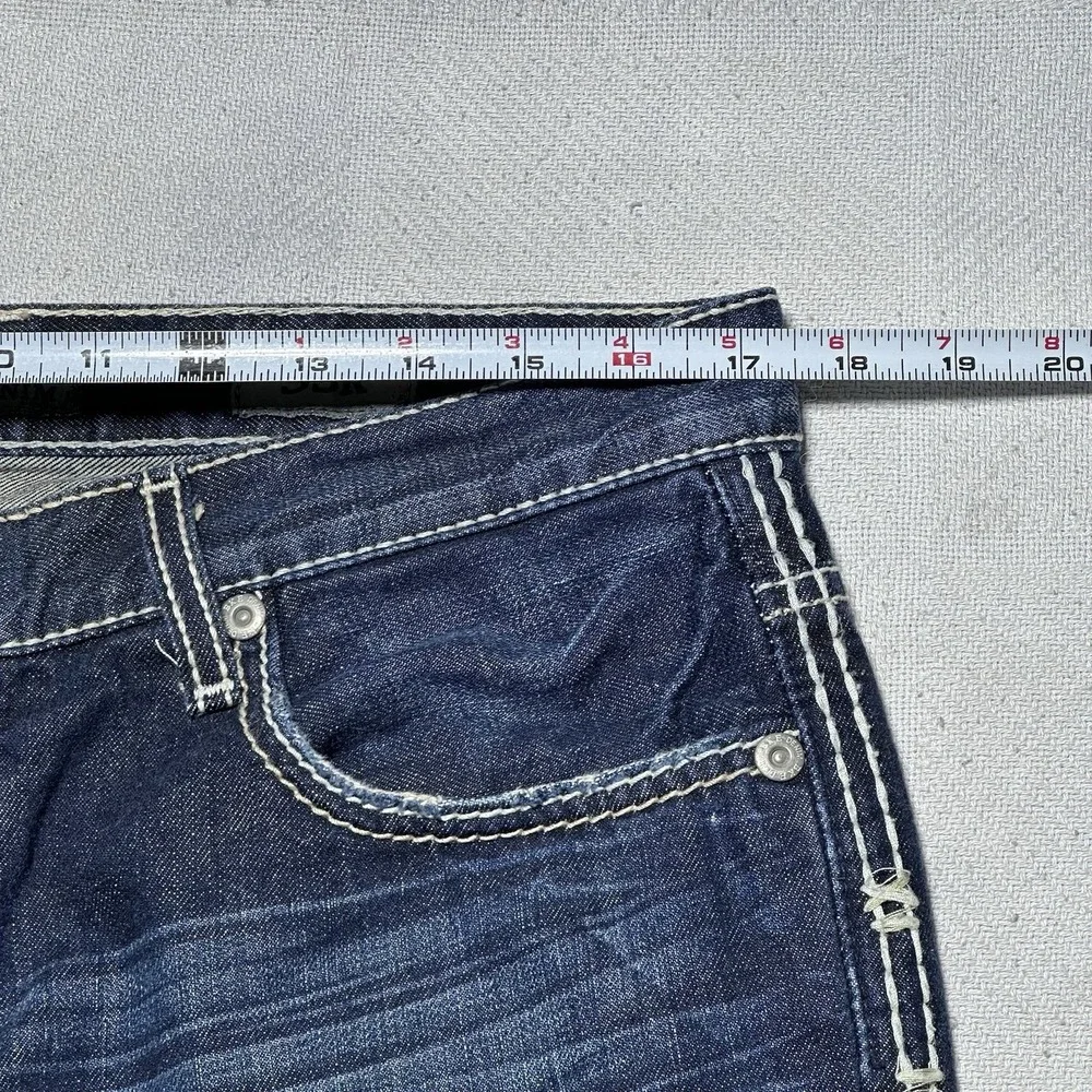 BKE Denim Carter Straight Jeans 33R (34x31)‎ Button Fly Western Classic Country